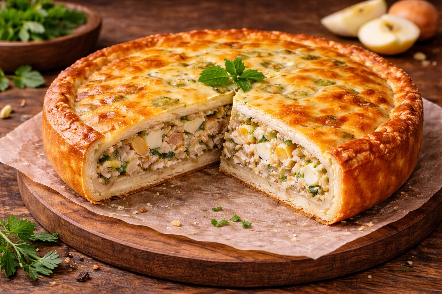 Пирог заливной