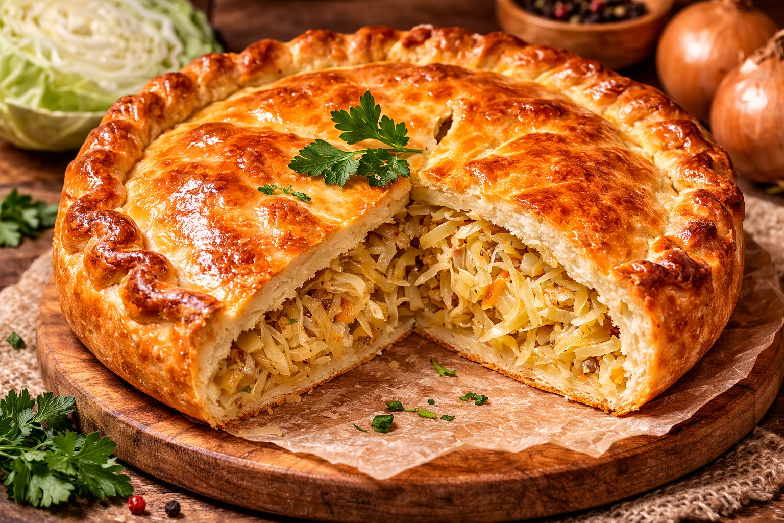 Пирог с капустой